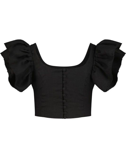 Butterfly ruffled top