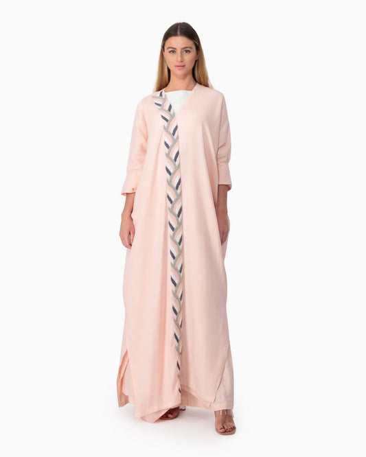 Jadeel peach Abaya