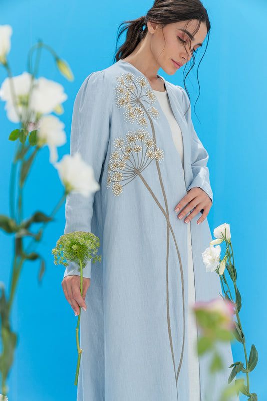 Dandelion Abaya Puff Sleeve