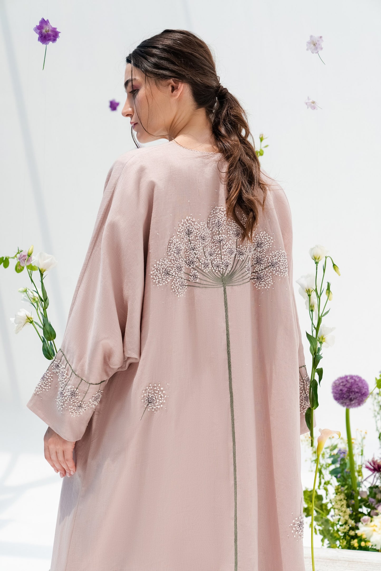 Majestic Dandelion Abaya