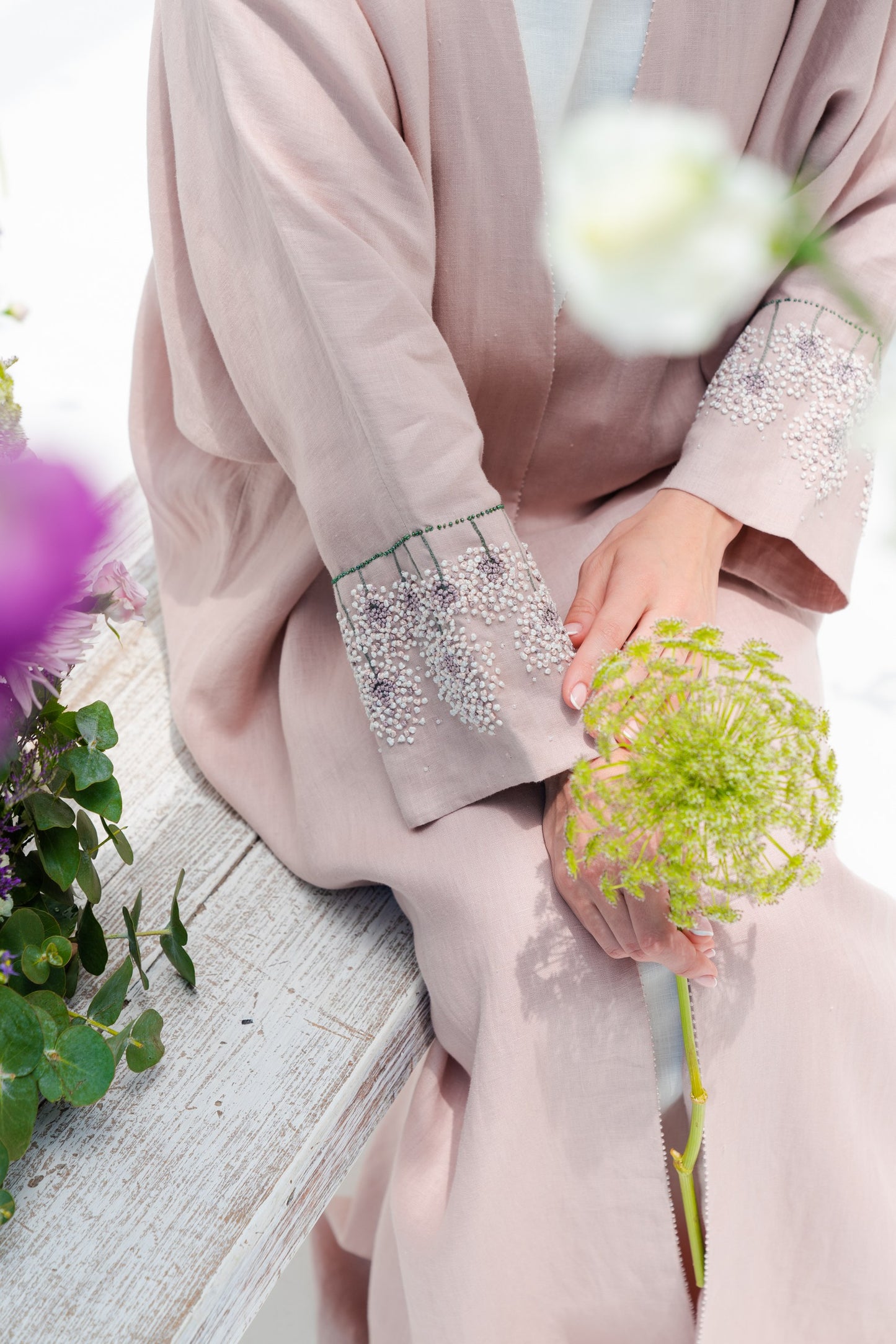 Majestic Dandelion Abaya