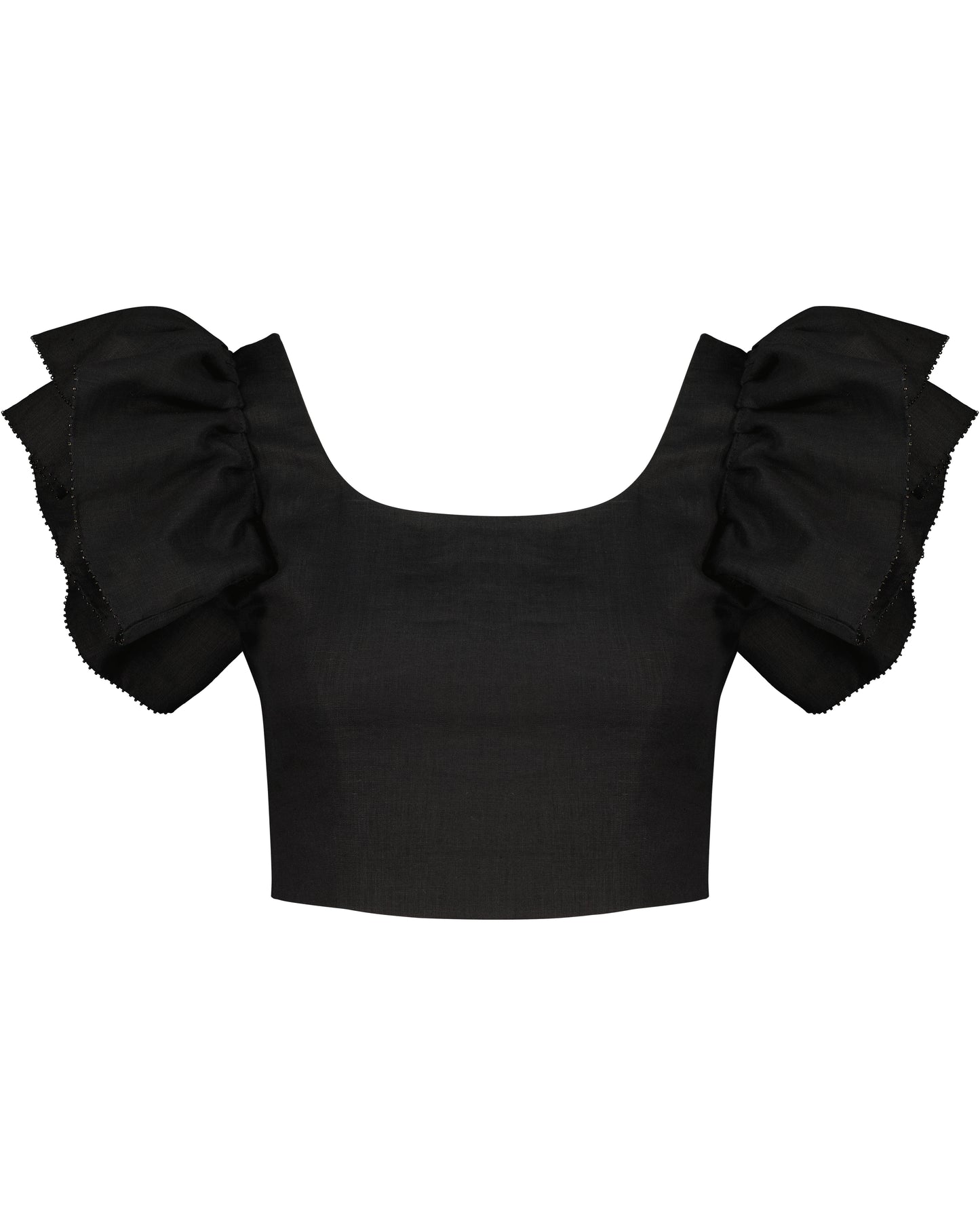 Butterfly ruffled top