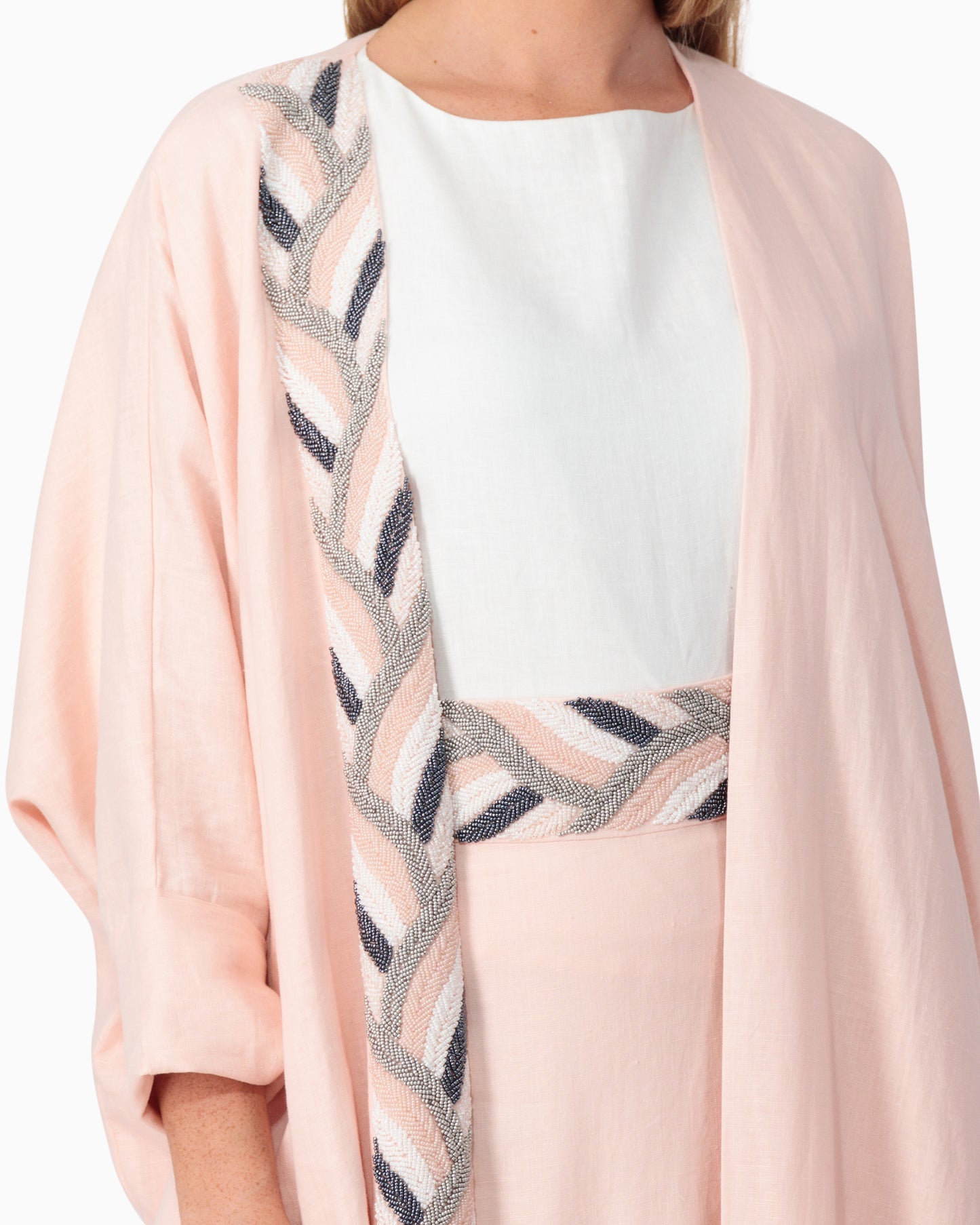Jadeel peach Abaya
