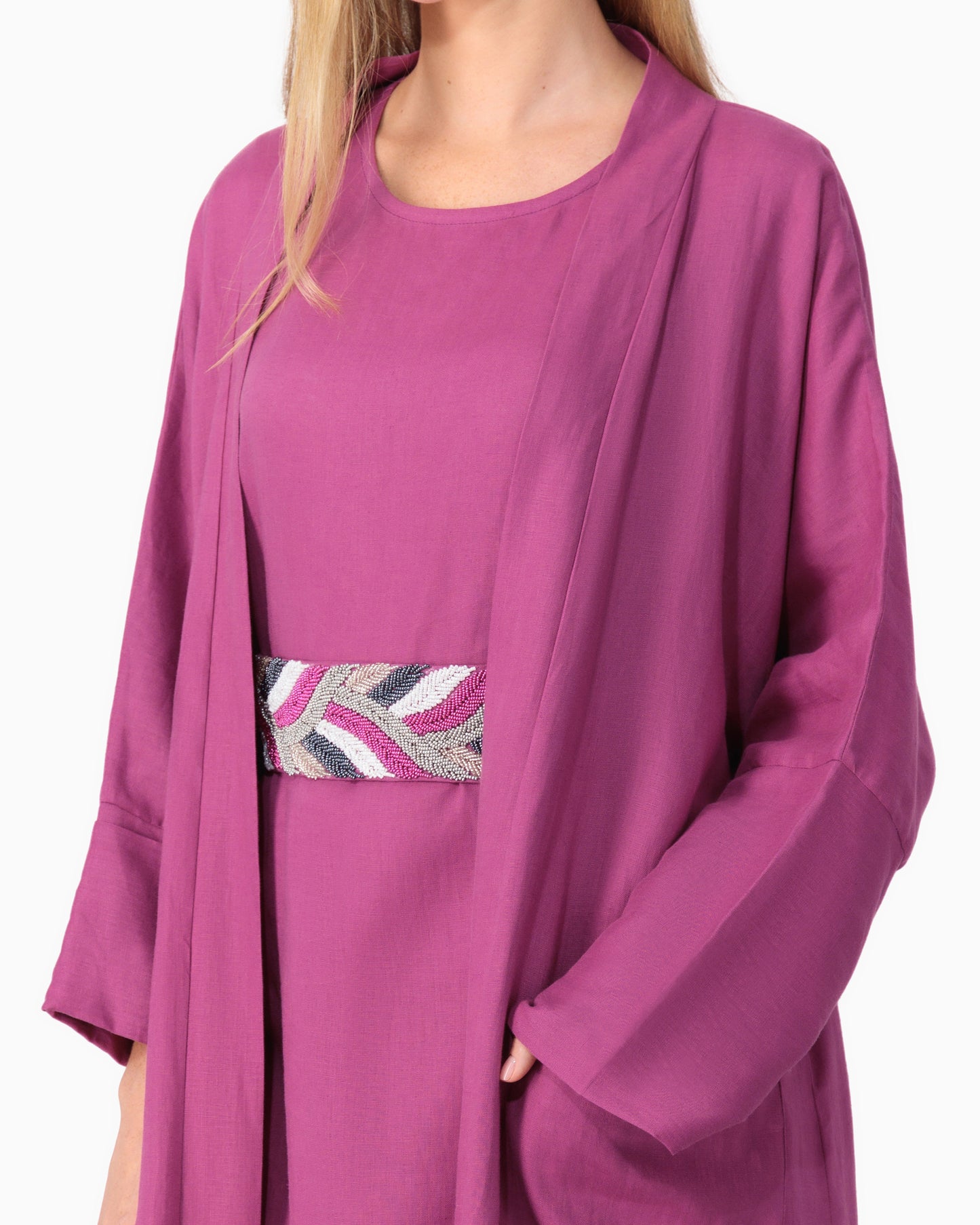 Plain Abaya with Jadeel belt